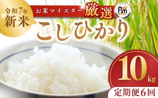 ＜6ヵ月定期便＞【令和7年産】 お米マイスターセレクト茨城産コシヒカリ(精米10kg) | 茨城県 龍ケ崎市 お米 ごはん 白米 ご飯 コシヒカリ お米マイスター 厳選米 人気 農家直送 産地直送 精米 国産 ブランド米 おすすめ 甘みが強い ふっくら 艶やか
