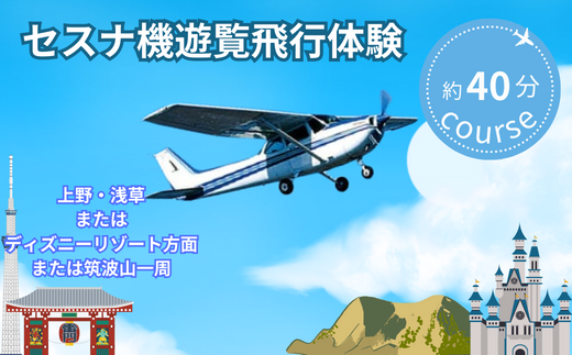 ＜ペア＞セスナ機遊覧飛行体験〈約40分コース〉(フライトJ・K・L)【遊覧飛行 体験 フライト 旅行 利用券 体験 国内 トラベル チケット 飛行  グライダー ペア体験 空旅 レジャー 観光 ギフト プレゼント 贈り物】