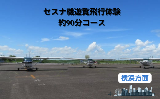 ＜ペア＞セスナ機遊覧飛行体験〈約90分コース〉(フライトQ)【遊覧飛行 体験 フライト 旅行 利用券 体験 国内 トラベル チケット 飛行  グライダー ペア体験 空旅 レジャー 観光 ギフト プレゼント 贈り物】