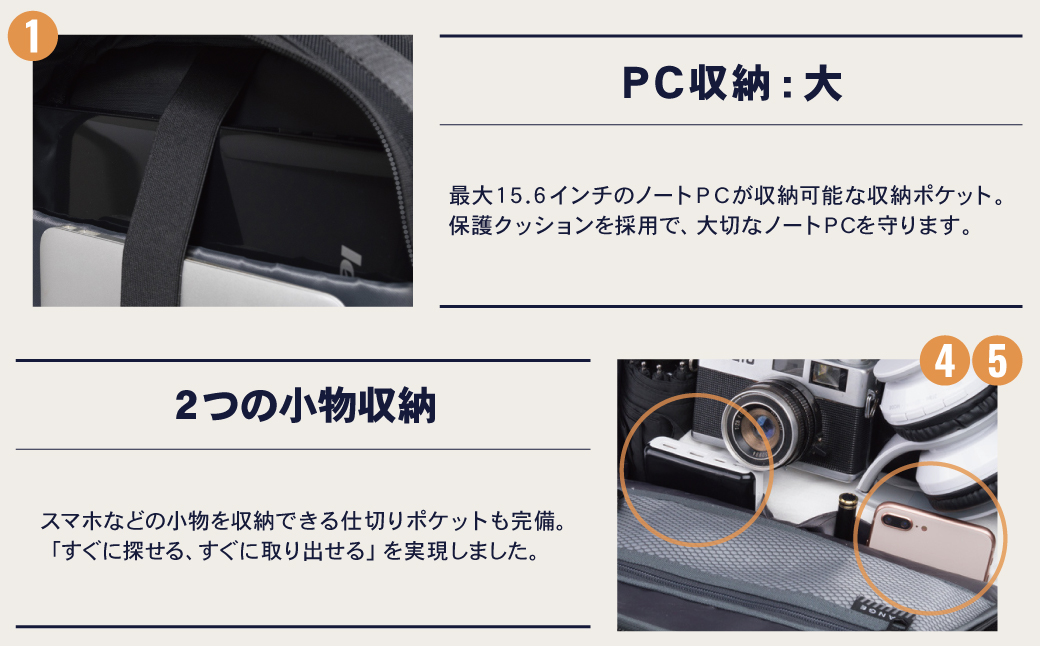 完全自立で型くずれしない / スマートビジネスリュック[BEMOVITA]| ビジネスバック リュック バッグ ビジネス 大容量 多機能 使いやすい 連結 セパレート 分割 ギフト 茨城県 龍ケ崎市