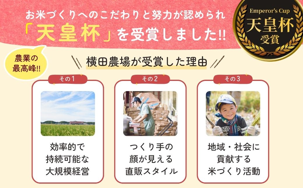 天皇杯受賞！横田農場の有機栽培コシヒカリ 5kg | こしひかり お米 米 こめ 白米 精米 特別栽培米 冷めてもおいしい 美味しい こだわり おにぎり 天皇杯 受賞 ブランド米 茨城県 龍ケ崎市産