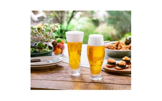 カガミクリスタルのビアグラス〈縁〉T773-2999 | ビール グラス キレイ 上品 お祝い プレゼント 記念日 ギフト ご褒美 オリジナル 日本土産 クリスタルガラス グラス コップ 伝統 日本製 プレゼント 贈り物 卒業祝い 就職祝い 記念品 贈答品 父の日 母の日 茨城県 龍ケ崎市