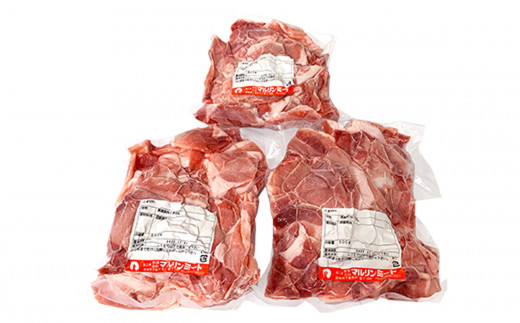 【3ヶ月連続お届け】国産豚肉ロースしゃぶしゃぶ用1.5kg（500g×3パック/小分け真空包装）【下妻工場直送】【 国産 豚肉 豚ロース 豚 料理 しゃぶしゃぶ 豚肉 ロース 小分け 定期便 便利 ポーク マルリン 】