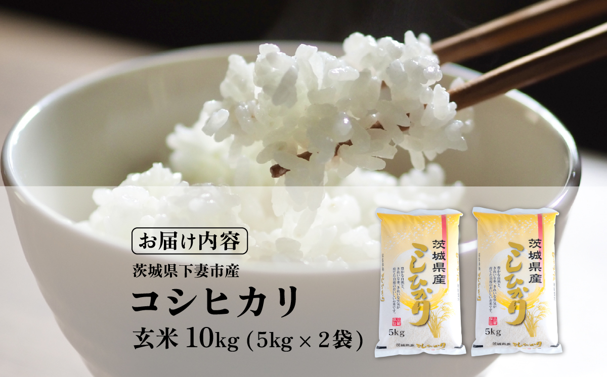 玄米 コシヒカリ 10kg 茨城県下妻市産 【 お米 米 ご飯 こめ コシヒカリ 令和7年産 茨城県産 】