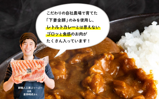 【極上】辛さを選べる 肉屋のお肉ゴロゴロカレー（約200g×8パック） 辛口　【 金豚 カレー カレーライス カレー 豚肉 ポークカレー レトルト ポーク カレールー】