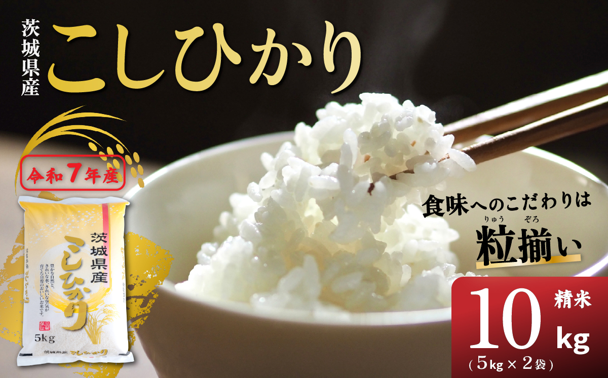 精米 コシヒカリ 10kg 茨城県下妻市産 【 お米 米 白米 ご飯 こめ コシヒカリ 令和7年産 茨城県産 】
