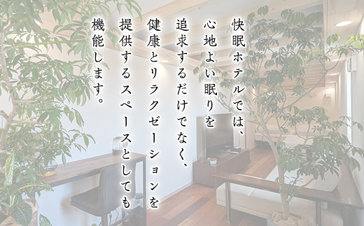 Sleeping Hotel VIP棟 平日3名様 1泊2日 宿泊夕飯付チケット【 快眠 サウナ 体験 宿泊券 券 ホテル 宿 宿泊券 宿泊チケット 旅行 リラクゼーション 】