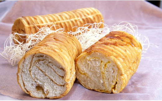 手づくりパン「切株」３本セット【粉とクリーム 粉クリ のどごし パン メープル しっとり  菓子パン スイーツ クリーム ケーキ 】