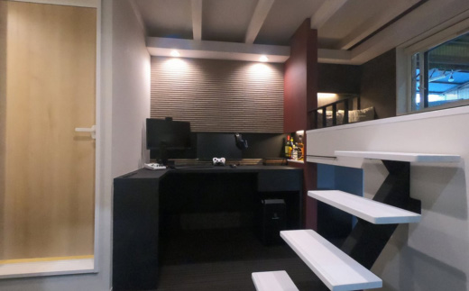 e-sports VILLA THE ROOM (スマートモデューロ）【 ムービングハウス 家 住宅 仮設住宅 木造 トレーラーハウス ホテル 小屋 物置 ゲーム  eスポーツ】