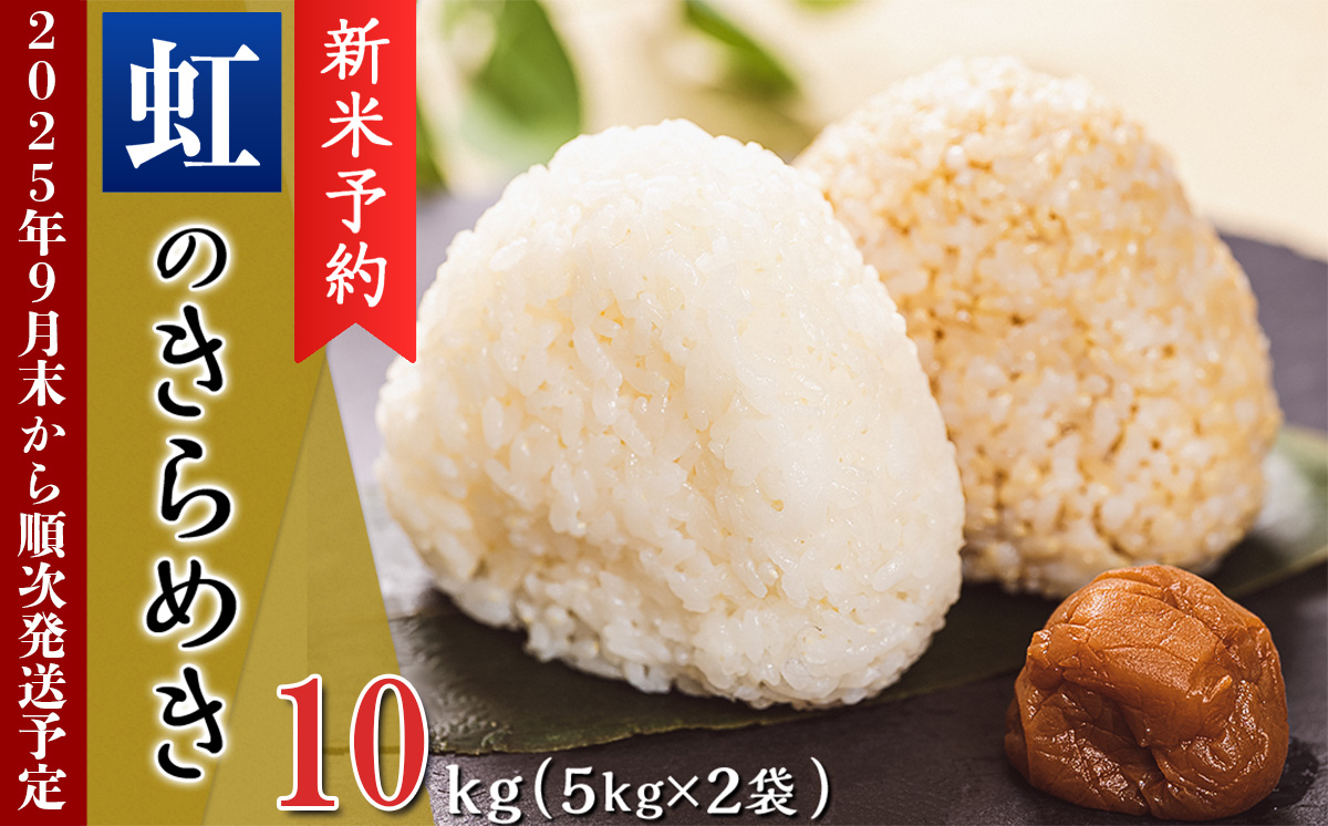 【 先行予約 】 令和7年産  新米 にじのきらめき 10kg ( 5kg × 2袋 )【 2025年9月末頃から順次発送 】【 茨城県下妻市産 】【 米 お米 白米 にじのきらめき 10kg ご飯 こめ 甘い お米 真空パック 茨城県産 令和7年産 新米 予約 先行予約 】