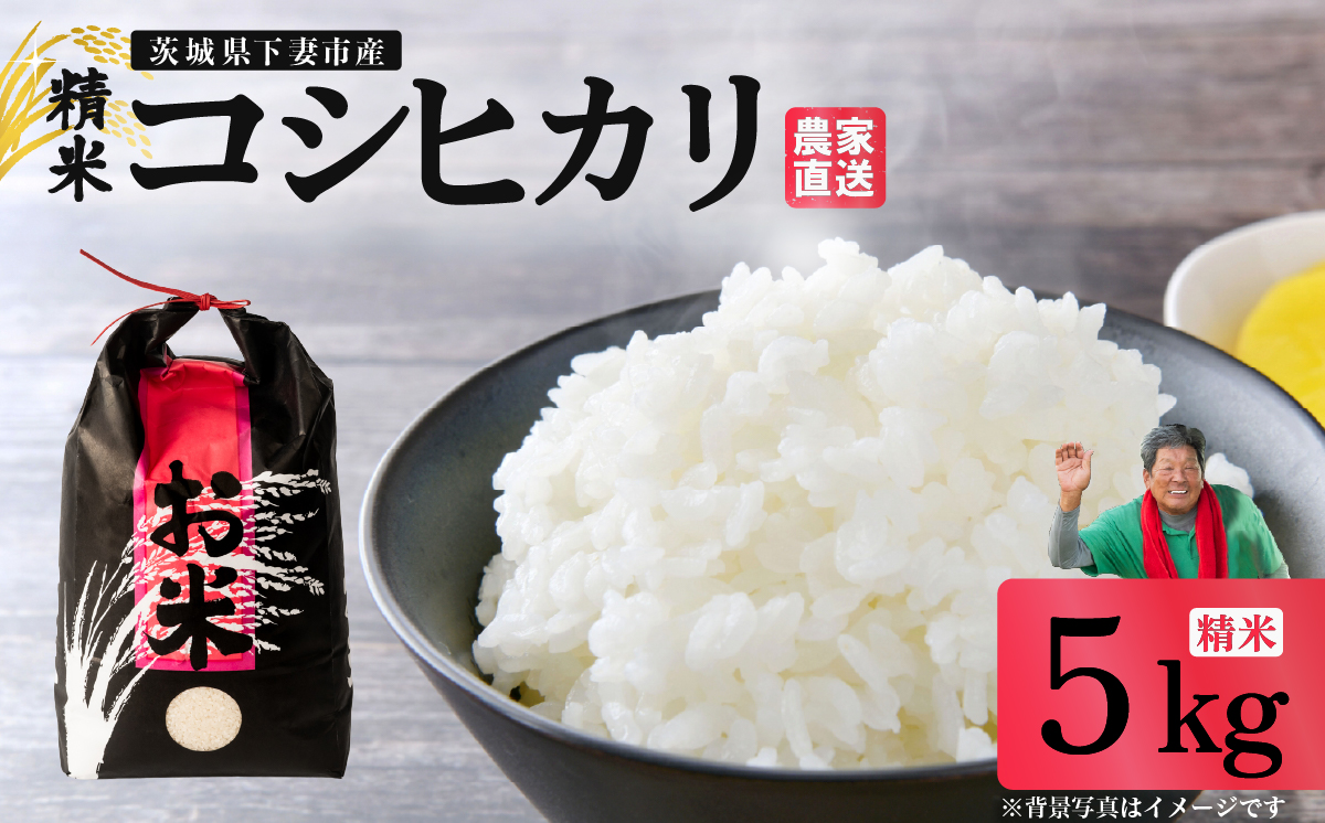 精米 コシヒカリ 5kg 茨城県下妻市産 【 米 お米 白米 ごはん こめ コシヒカリ 令和7年産 茨城県産 】