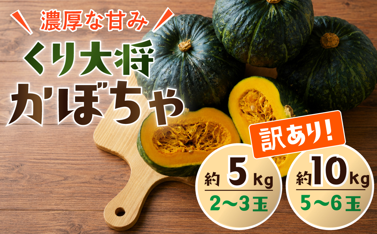 【訳あり】かぼちゃ くり大将 約5kg