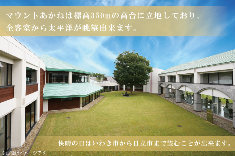 客室から太平洋が一望できる！公共の宿マウントあかね【2名様1泊2食ご宿泊券】★和室8畳またはツイン★(AB202)