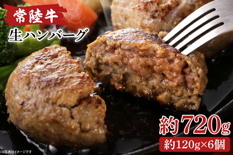 AA016　常陸牛生ハンバーグ　120g×6