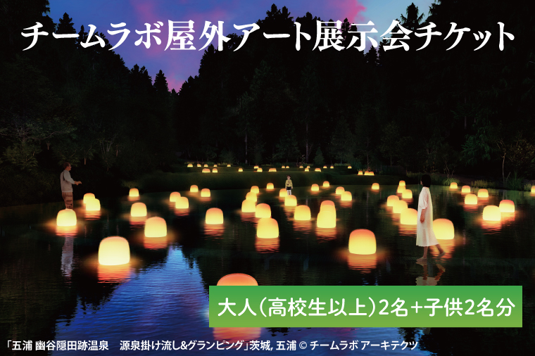 チームラボ屋外アート展示会チケット大人（高校生以上）2名、子供2名分(CJ108)
