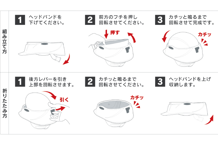 【防災用】【厚生労働省　適合品】回転式折りたたみヘルメット　Crubo130　ホワイト　【災害時 災害対策 防災 地震 安心安全 防災グッズ 備え 備蓄】(CP001)