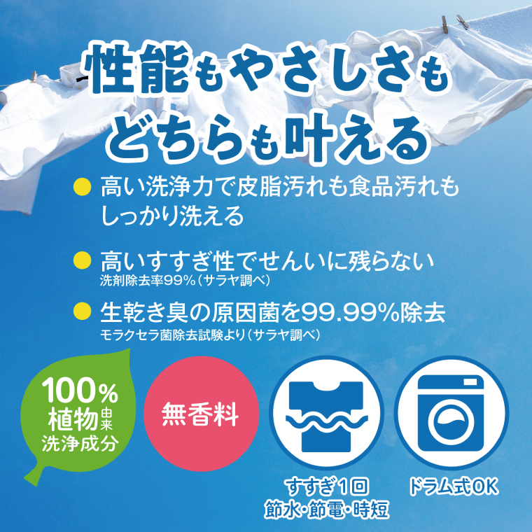 【年3回定期便】ヤシノミ洗たく洗剤濃縮タイプ950ml詰替用　1ケース（8本入）×3回【サラヤ SARAYA 天然素材 ボトル 本体 無添加 液体洗剤 洗剤 洗濯 衣類用 無香料 部屋干し すすぎ1回 saraya 茨城県 北茨城市】(CL74)