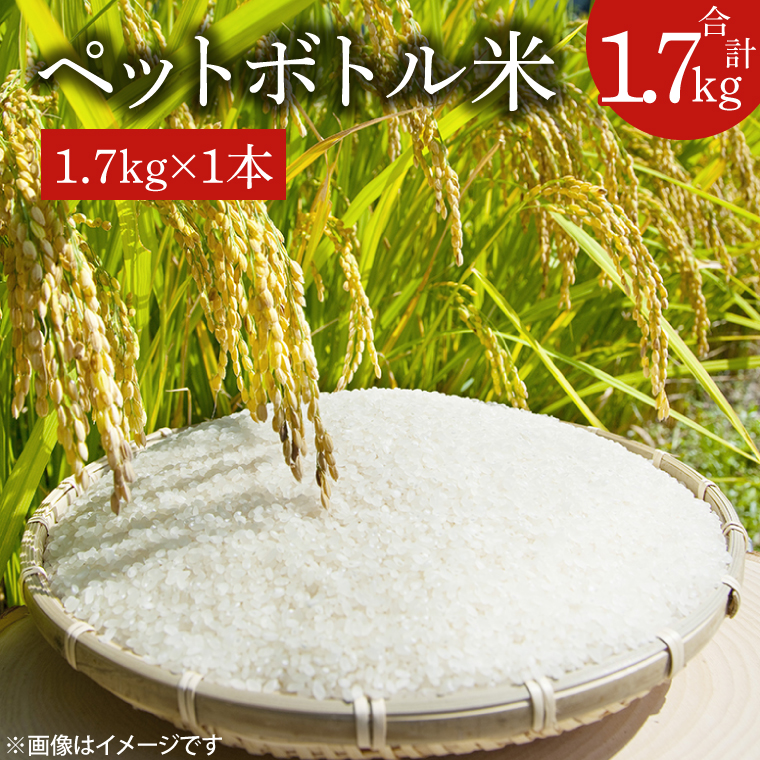 【令和7年産】ペットボトル米 1.7kg 【お米 ごはん おいしい 栽培 一人暮らし 健康  茨城県 北茨城市】（BD104）