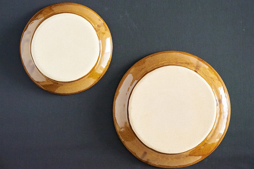 へルッカセラミカ ラウンドリムプレート 3枚セット IQ-005