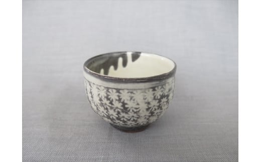 【おうちで陶炎祭】 三島手ぐい呑 「新井倫彦」作【笠間焼】 AY-018