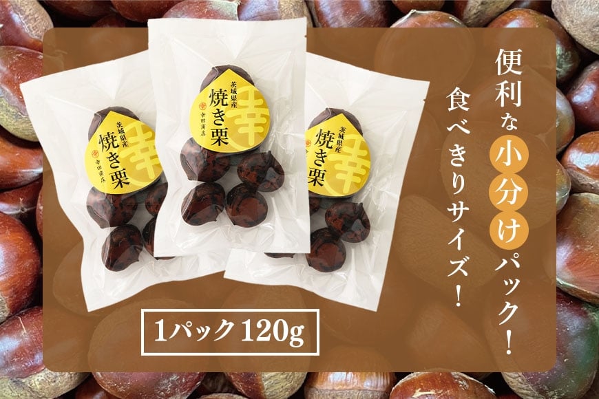 茨城県産 焼栗 6個セット 焼き栗 栗 国産 個包装 くり 和栗 甘栗 ギフト プレゼント 秋 旬 おやつ スイーツ 果物 フルーツ 電子レンジ レンジ調理 栗ご飯 栗ごはん 栗ジャム 栗きんとん モンブラン やきぐり 幸田商店 先行予約 笠間 茨城 いばらき KG-001