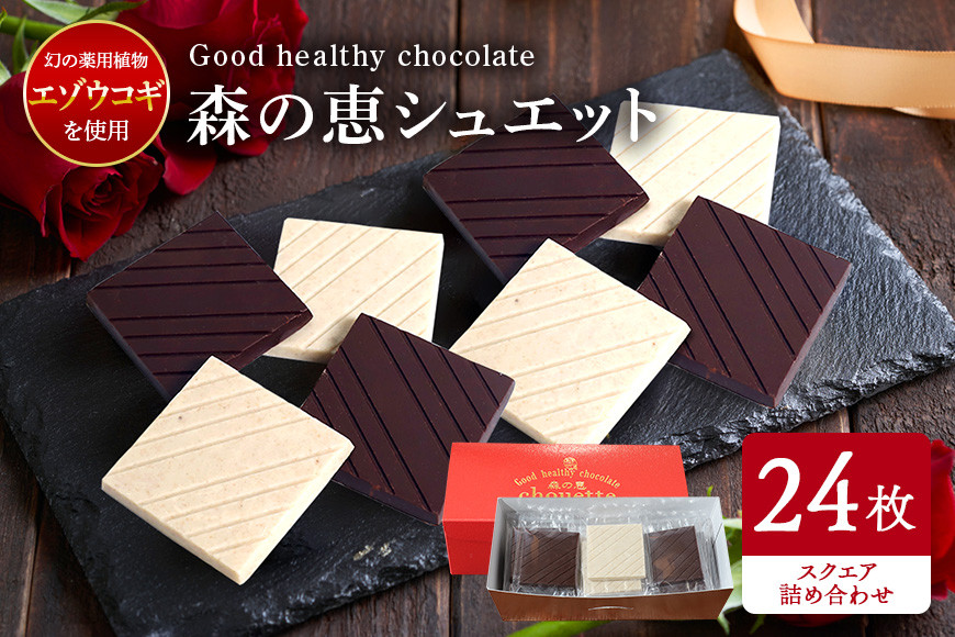 グッドヘルシーチョコ「森の恵」詰合せ24枚入り ≪スクエア≫ BO-017