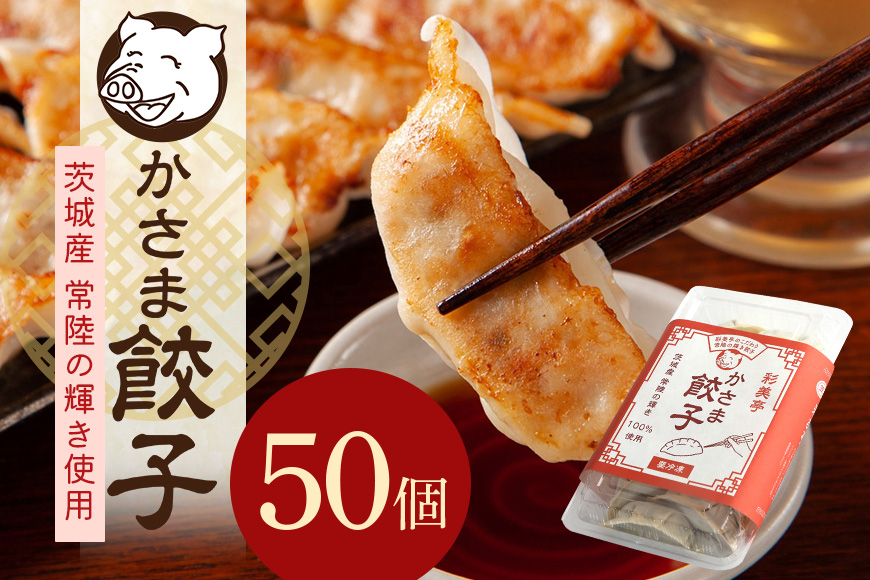 彩美亭 かさま餃子 常陸の輝き50個入り HV-005