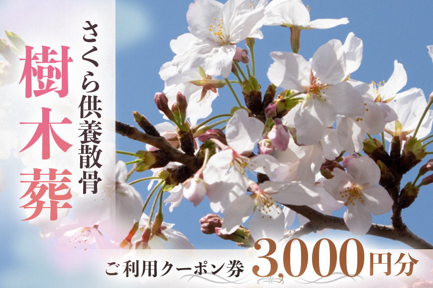 自然供養のカンシャ 樹木葬 さくら供養散骨 ご利用クーポン 3000円分 JC-012