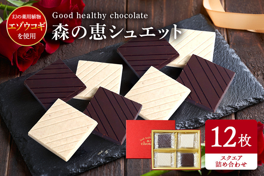 グッドヘルシーチョコ「森の恵」詰合せ12枚入り ≪スクエア≫ BO-005
