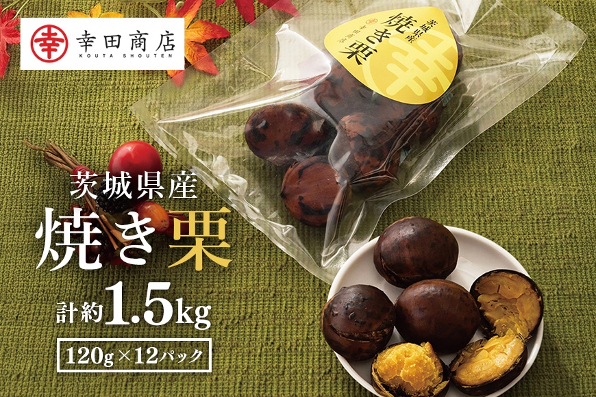 茨城県産 焼栗 12個セット 焼き栗 栗 国産 個包装 くり 和栗 甘栗 ギフト プレゼント 秋 旬 おやつ スイーツ 果物 フルーツ 電子レンジ レンジ調理 栗ご飯 栗ごはん 栗ジャム 栗きんとん モンブラン やきぐり 幸田商店 先行予約 笠間 茨城 いばらき KG-002