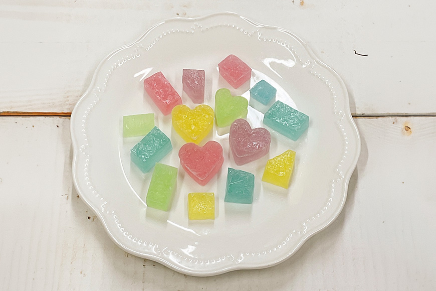 食べる宝石 琥珀糖 2瓶セット 甘い 寒天ゼリー ジャム瓶 カラフル シャリシャリ ゼリー 寒天 手作り ギフト プレゼント 贈り物 かわいい おいしい お菓子 おやつ 菓子 パンプルティンク 笠間市 茨城県