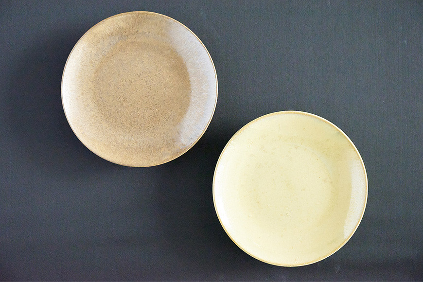 カサマモンブランプレート 2枚【笠間焼】向山窯 IQ-004