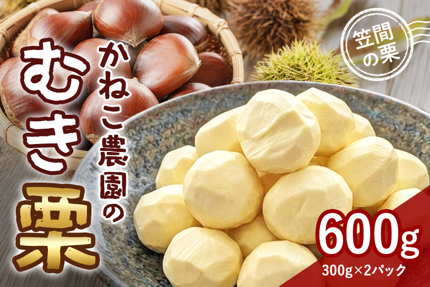 【2026年先行予約】 笠間の栗 かねこ農園のむき栗（300g×2パック） 数量限定 栗 くり クリ むき栗 国産 国産栗 和栗 果物 フルーツ ギフト プレゼント 秋 旬 おやつ 笠間 かさま 茨城県 いばらき