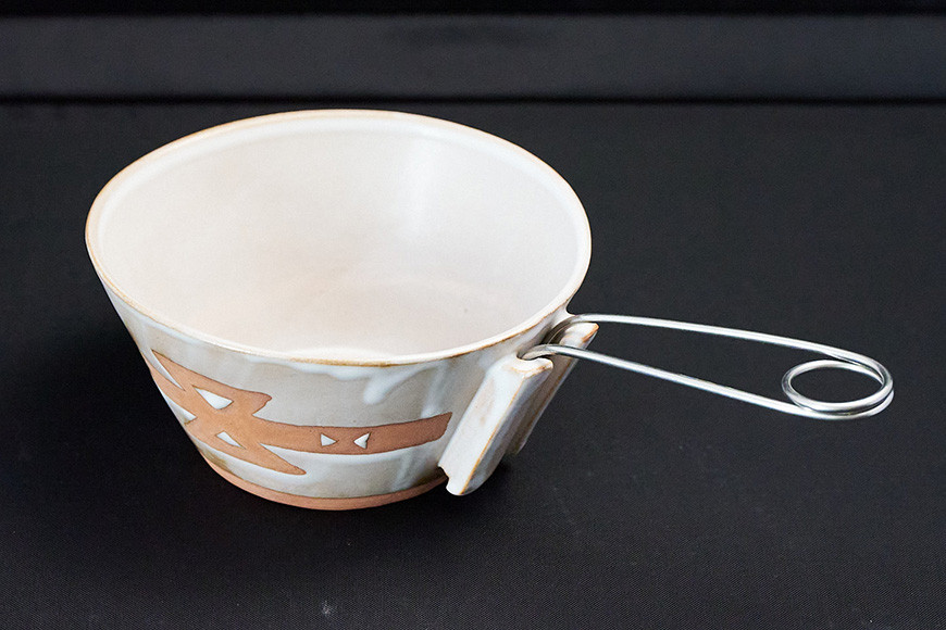 耐熱陶器 シェラカップ WHITE-2 チマヨ柄 【笠間焼】 IO-004