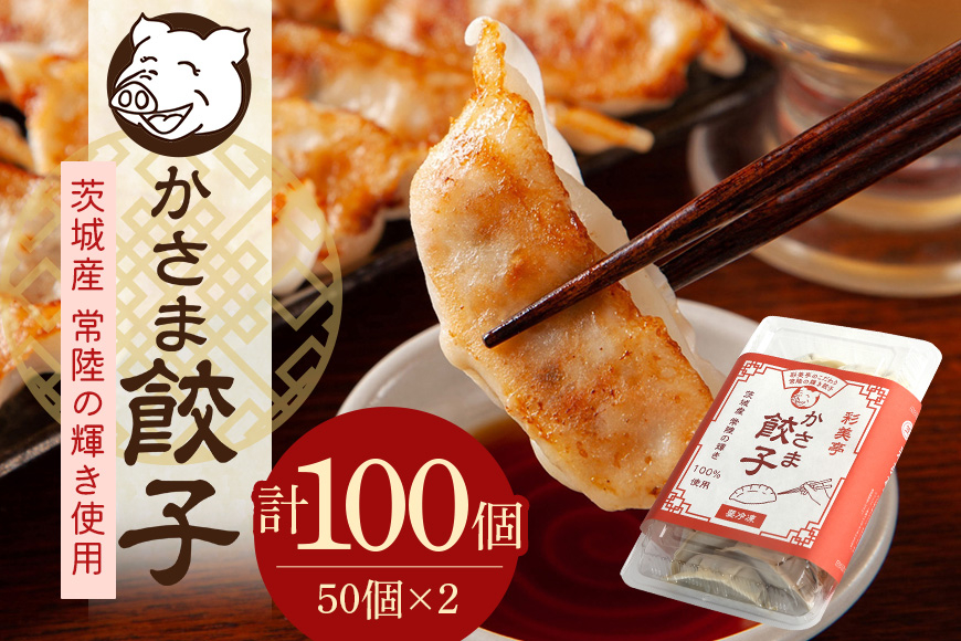 彩美亭 かさま餃子 常陸の輝き100個 HV-006