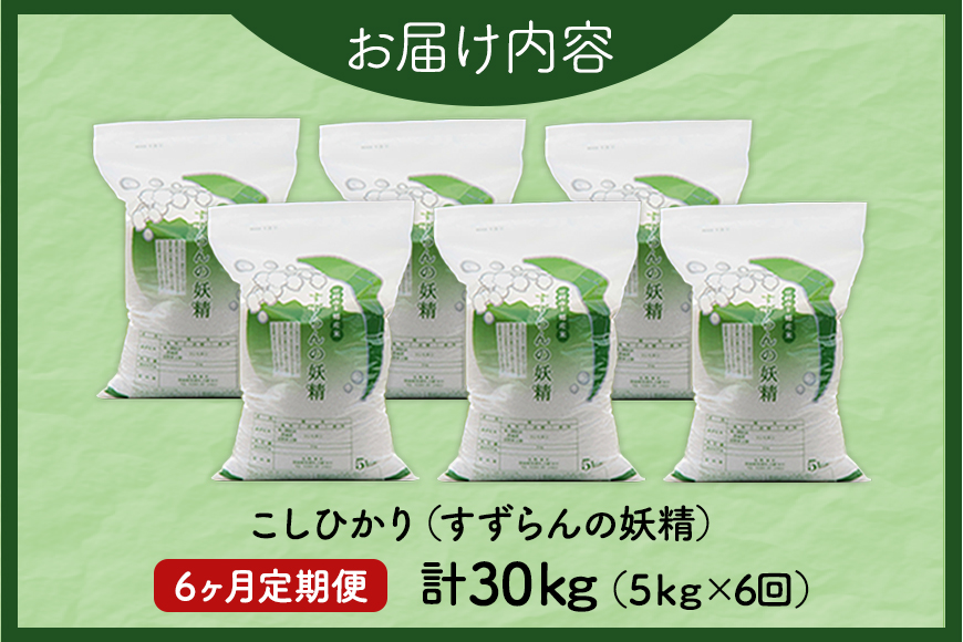 【6ヶ月定期便】令和7年度 殺虫剤・殺菌剤不使用｜こしひかり（5kg） 合計30kg 定期便 コシヒカリ 米 こしひかり 精米 ブランド米 お米 白米 5kg 国産 贈答 ギフト おにぎり 弁当 R7年産 ごはん おいしい 旨い ふっくら お米 茨城県 笠間市 いばらき