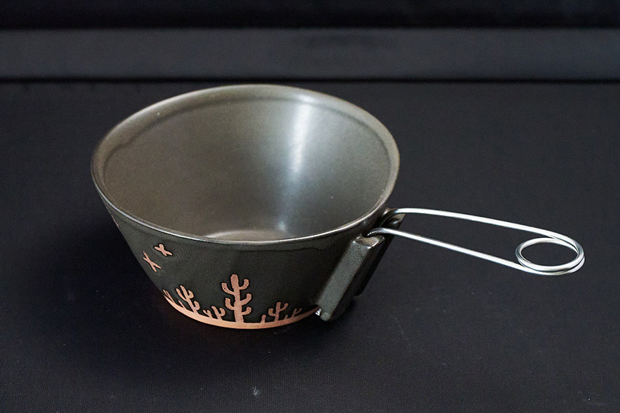 耐熱陶器 シェラカップ BLACK-1 コヨーテ【笠間焼】 IO-001