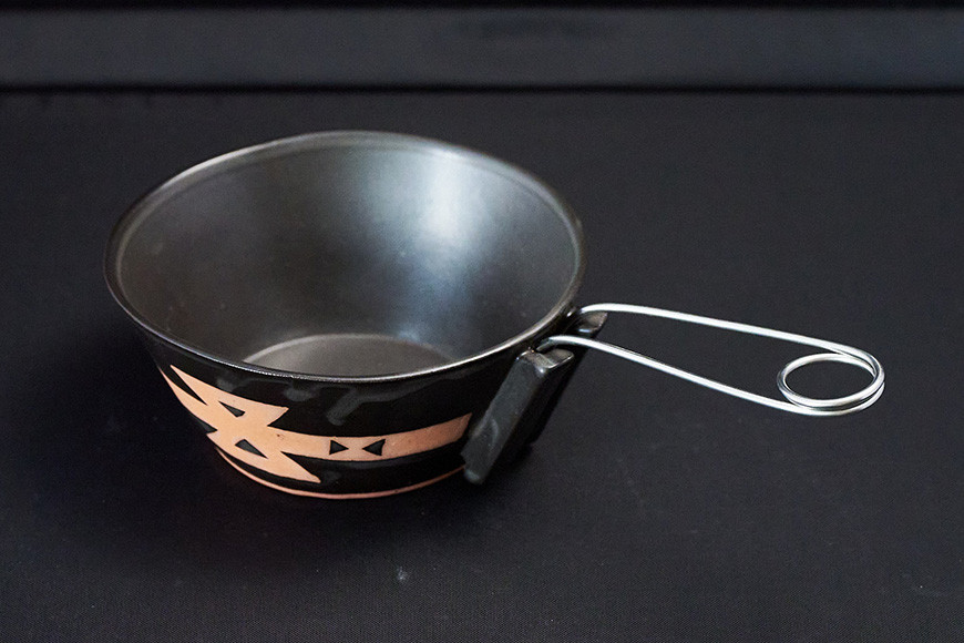 耐熱陶器 シェラカップ BLACK-2 チマヨ柄 【笠間焼】 IO-003