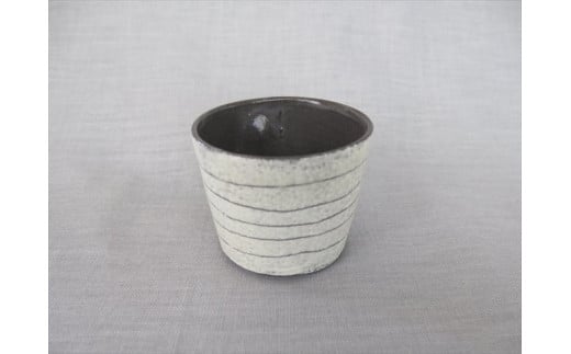 【おうちで陶炎祭】 線紋そばちょこ 「新井倫彦」作【笠間焼】 AY-017
