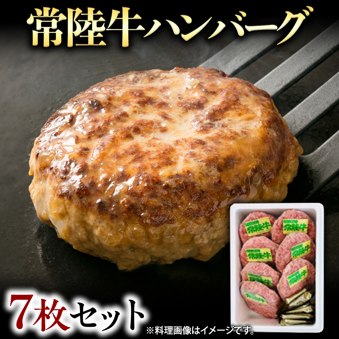 常陸牛 ハンバーグ 7枚 セット 国産 ブランド牛 お肉 牛肉 おいしい 美味しい おかず 惣菜 個別包装 時短 グルメ お取り寄せ 日持ち ソース付き 冷凍 茨城