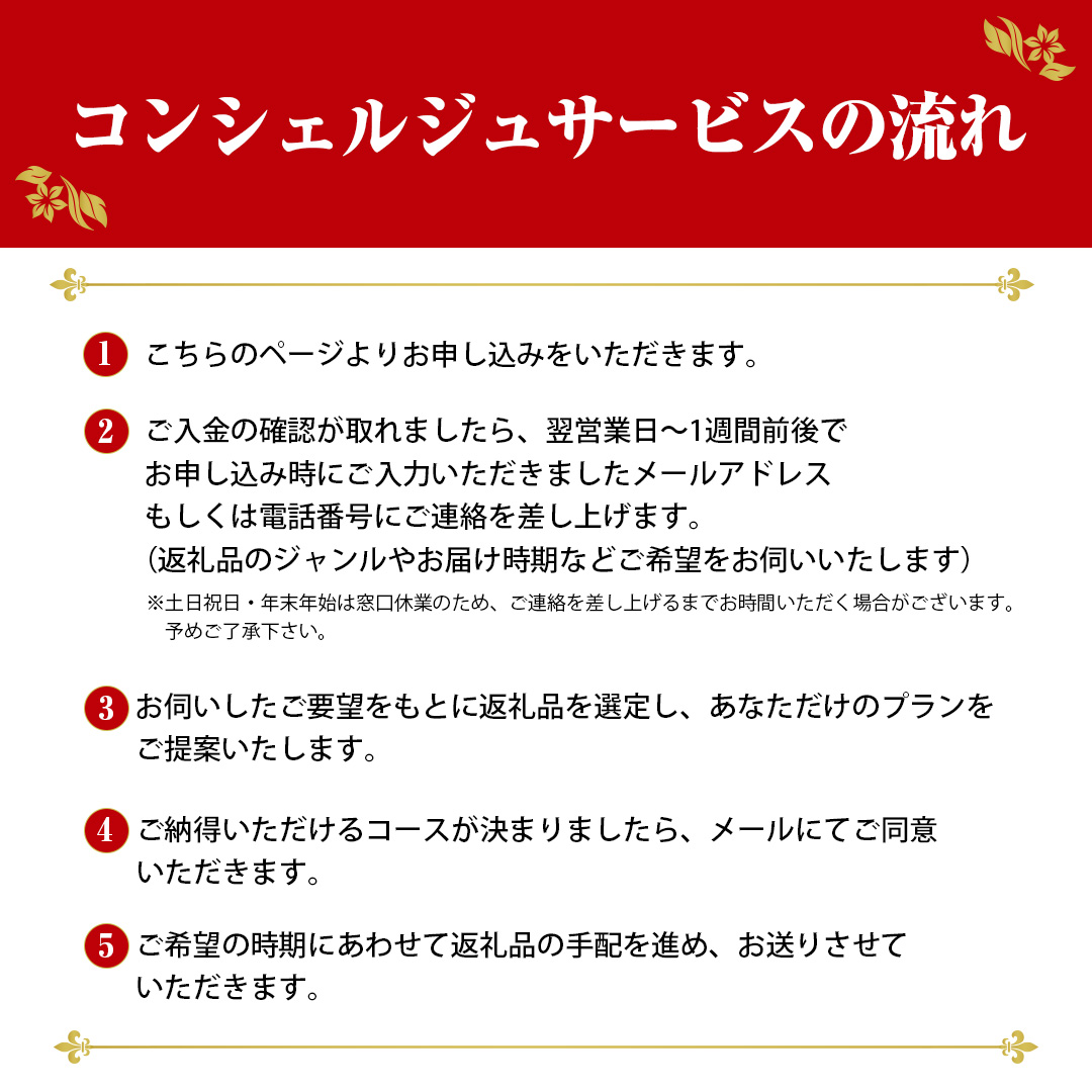 あなただけの プレミアム コンシェルジュ コース ( 50万円 ) 特別 オーダーメイド サービス
