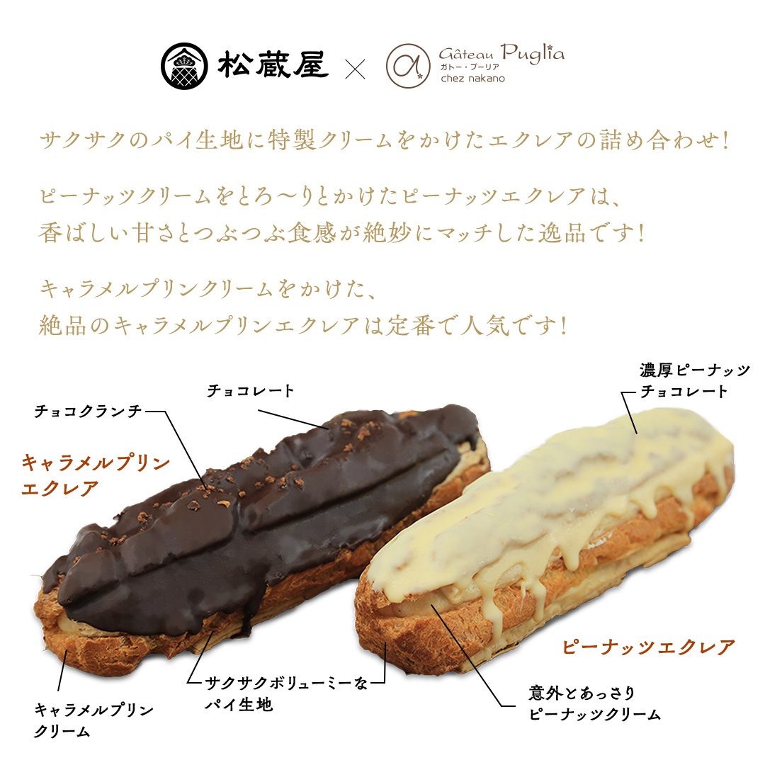 【牛久市産 落花生 使用】ロールケーキ 2種・ エクレア 2種14個セット チョコロール 甘い おいしい 美味しい 落花生 ピーナッツ ピーナツ スイーツ おうちカフェ お菓子 おやつ お取り寄せ 詰め合わせ セット 国産 茨城 特産品