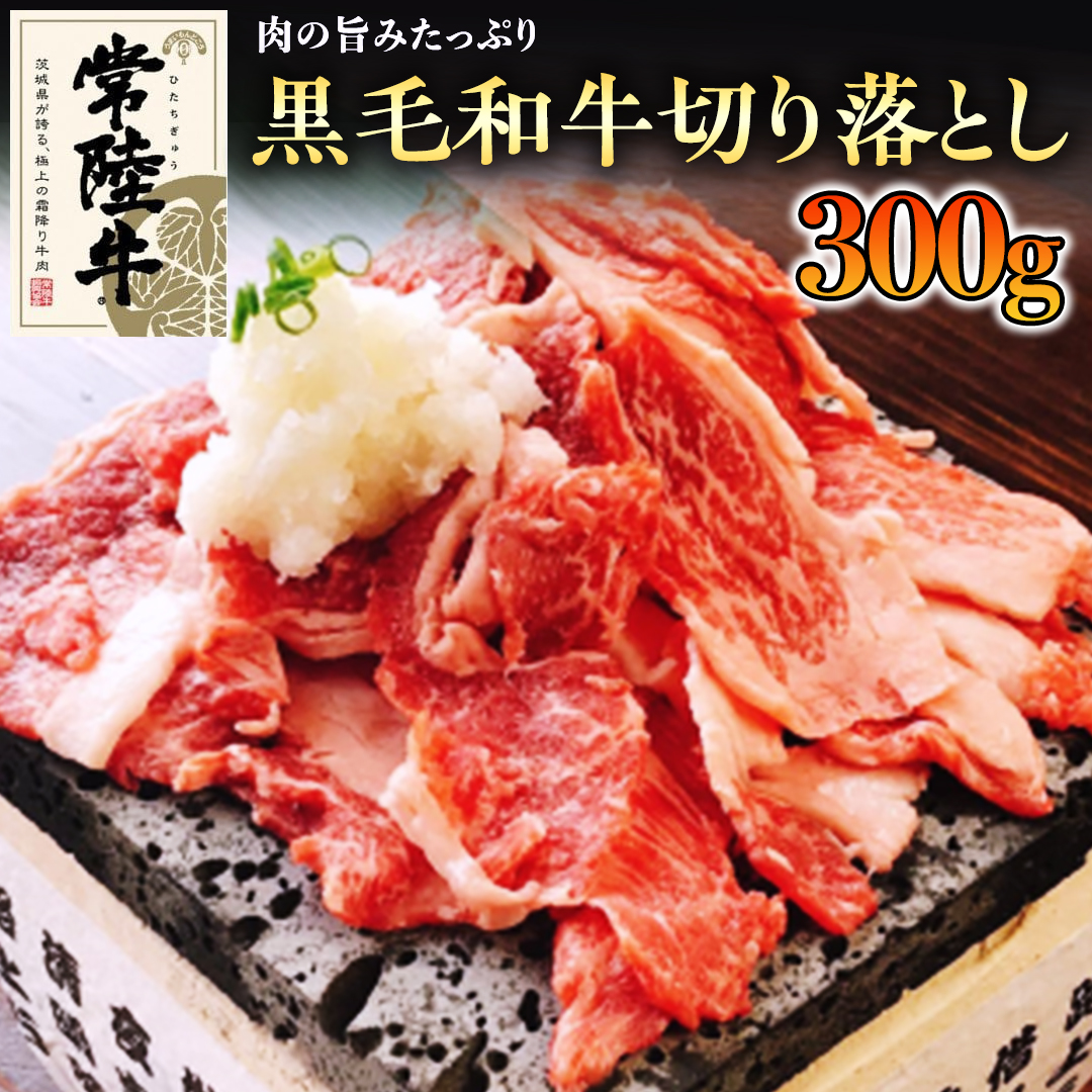 【和牛】常陸牛 厳選 切り落とし 肉 300g 国産 焼肉 焼き肉 バーベキュー BBQ ブランド牛 黒毛和牛 赤身 牛肉 ギフト 贈り物 お祝い 贈答