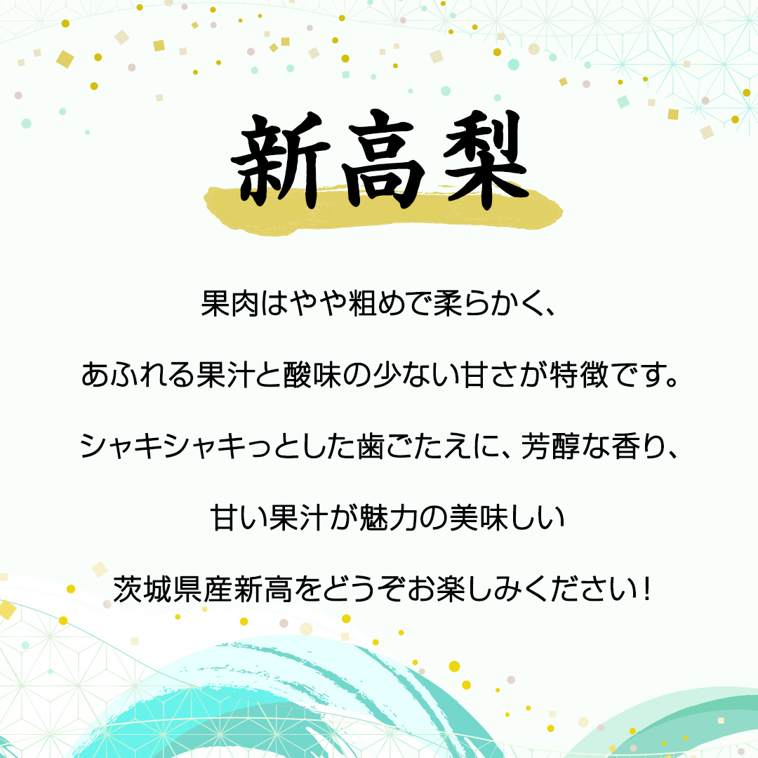 《 先行予約 》 茨城県産 梨 新高 （ 約5kg ） 【 2024年 発送分】 にいたか ニイタカ フルーツ 果物 なし ナシ 旬 新鮮 旬 期間限定 国産