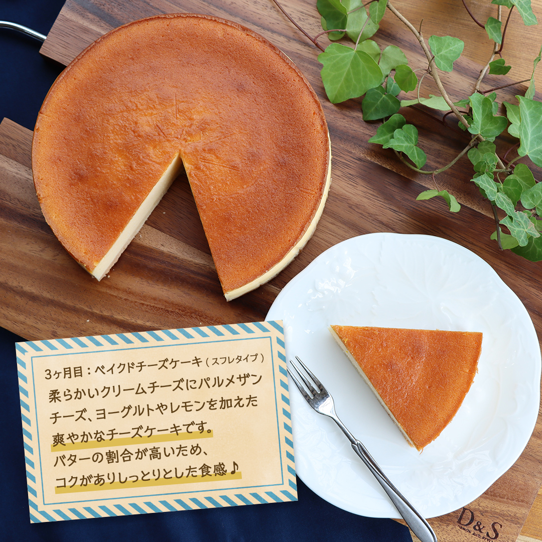 【 3ヶ月 連続 定期便 】 人気 チーズケーキ 3種 （ 各月 1種 お届け ） ホールケーキ  6号 詰合せ 食べ比べ 冷蔵 スイーツ デザート お菓子 洋菓子 ケーキ 焼き菓子 濃厚 ベイクド チーズ スフレ パンプキン 老舗 洋菓子店 ハロウィン