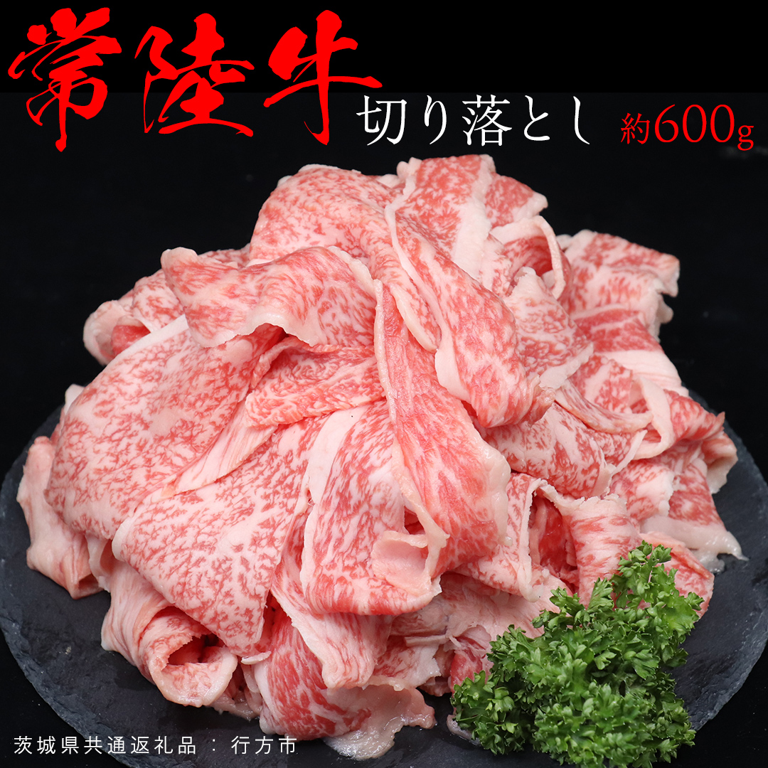 常陸牛 切り落とし 約 600g （茨城県共通返礼品：行方市） ひたちぎゅう 黒毛和牛 牛肉 ひたち牛 ブランド牛 切り落し 切落し