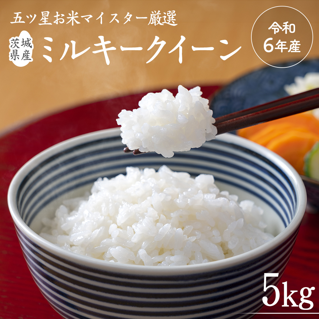 《 令和6年産 》 茨城県産 ミルキークイーン ( 5kg × 1袋 )  期間限定 米 コメ こめ 五ツ星 高品質 白米 精米 時短 単一米