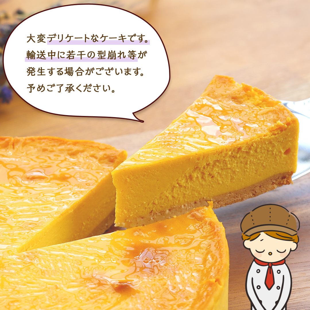 パンプキン チーズケーキ 6号 × 1個 ホールケーキ 冷蔵 スイーツ デザート お菓子 洋菓子 ケーキ 焼き菓子 かぼちゃ 南瓜 チーズ しっとり 老舗 洋菓子店 ハロウィン