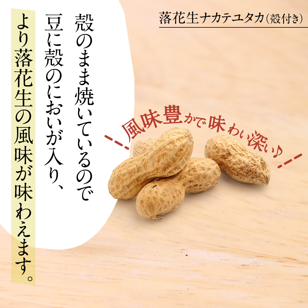 牛久市産 煎り 落花生 ( 殻付き )と むき実 2種 （計 4袋 ） 食べ比べ セット 詰合せ 豆 塩分 おつまみ お菓子 素焼き ナッツ 殻付 殻なし マメ まめ 料理 お茶漬け