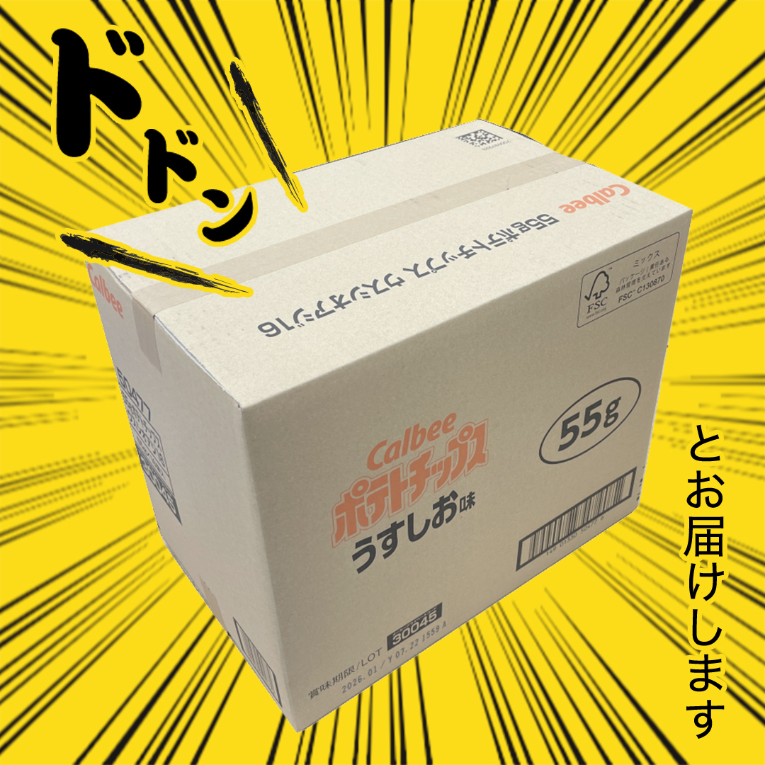 カルビー ポテトチップス レギュラー サイズ 2種類 詰め合わせ 16袋（ うすしお ／ コンソメ ）